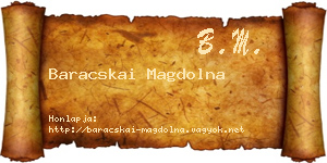 Baracskai Magdolna névjegykártya
